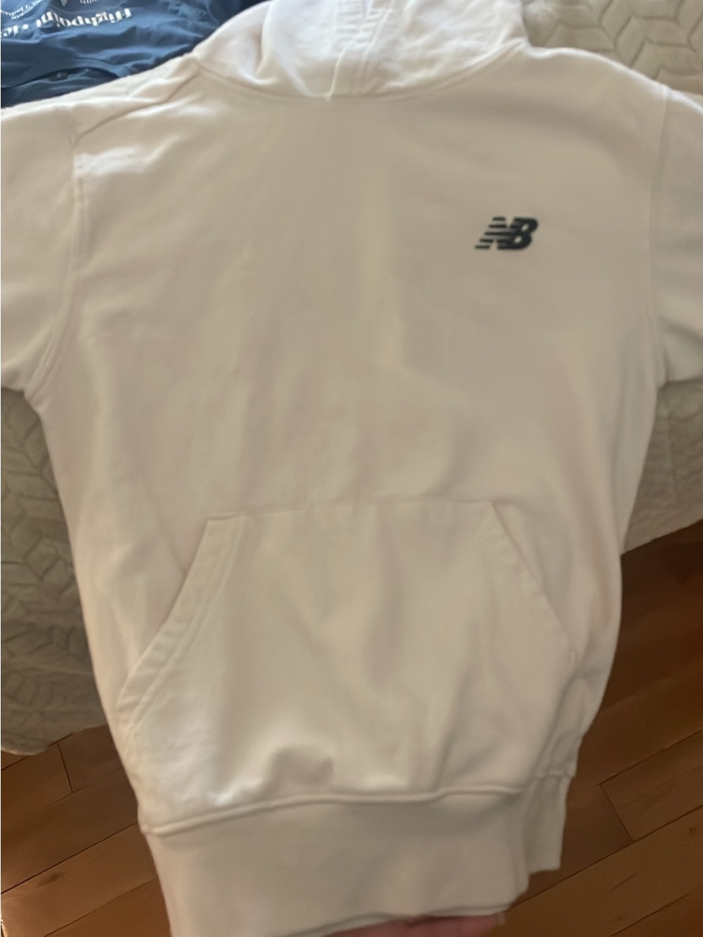 New Balance Kids White Crewneck Pullover with Small Logo